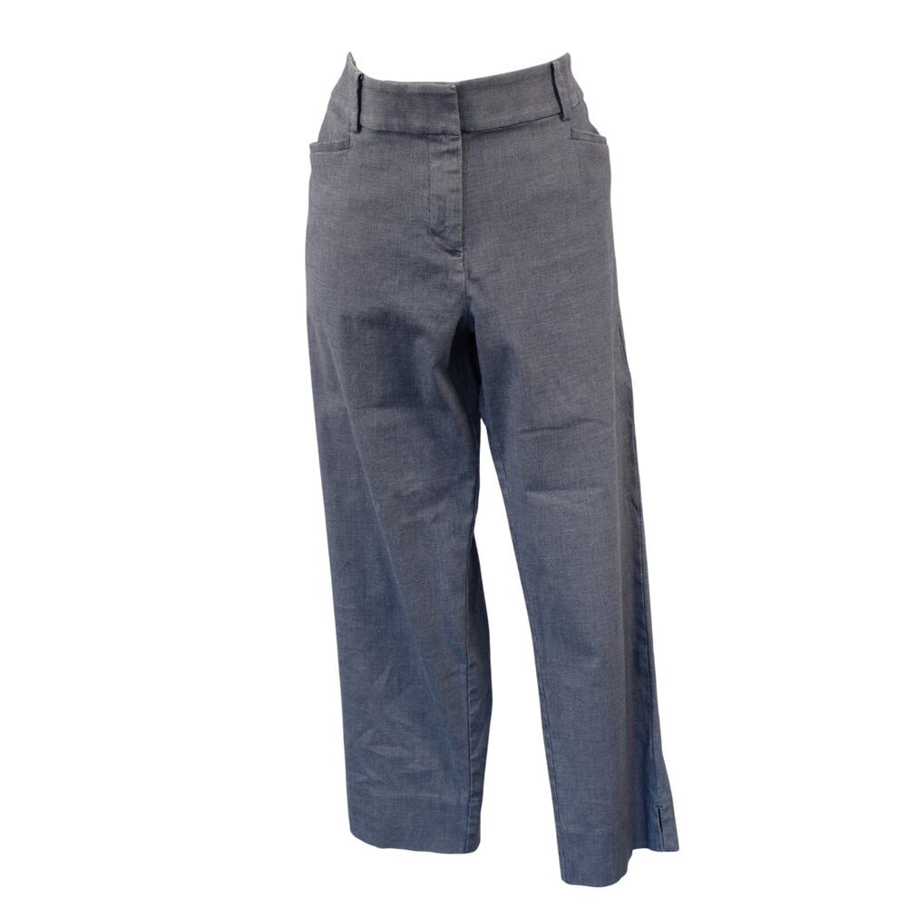 LOFT The Riviera Cropped Pant Women's Blue Size 14